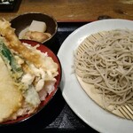 自由庵仙台 - 料理写真:ざるそばとミニ天丼のセット