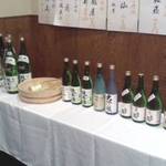 12754347 - 試飲会に登場した日本酒たちです＾＾今回は千葉産の日本酒でした。