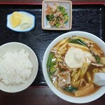 七福食堂 - 上そば(七福特製ラーメン)＋半ライス