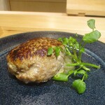 Otsuaji Asai - 愛知鴨香味つくねハンバーグ。 自家製ポン酢で頂きます。　　　　　2020.03.14