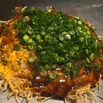 Okonomiyakiya Mattyo - そば肉玉ネギ掛け