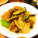 黄鶴 - ランチ小皿定食　２８００円（税込）の豚肉の中華炒めのアップ【２０２０年２月】