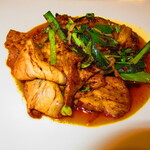 黄鶴 - 期間限定・オランダ風車豚定食　１９００円（税込）のオランダ風車豚の四川回鍋肉アップ【２０２０年３月】