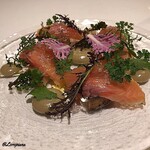 カーサ・デル・チーボ - 桜鱒のﾏﾘﾈ 蕗の薹のﾊﾞｰﾆｬｶｳﾀﾞｿｰｽ