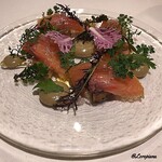 カーサ・デル・チーボ - 桜鱒のﾏﾘﾈ 蕗の薹のﾊﾞｰﾆｬｶｳﾀﾞｿｰｽ