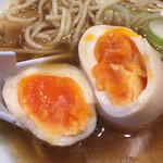 中華そば まるたけ - 味玉断面