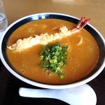 手打ちうどん 夢仙 - 海老天カレーうどん(*^^*)