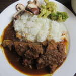 三日月 - フキノトウのフリットとマッシュルーム添え