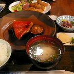 Bisutoro Kaze - 本日の魚定食（金目鯛の煮付け）