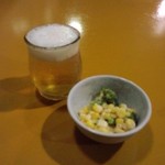 居酒屋 往来 - グラスビールとおとおし