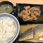 Yoshinoya - ♪牛皿鯖味噌定食(大盛)¥698+税