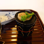 京懐石柿傳 - 帆立と菜の花