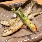 鮨 とかみ - 2020.2.  公魚とタラの芽の揚げ物