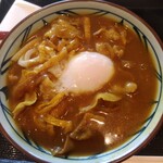 Marugame Seimen - 『ｶﾚｰうどん（並）』と『温泉玉子』