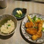 兎夢 - 新生姜の炊き込みご飯とフライ