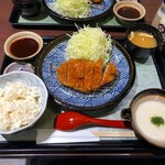 ご飯ととろろ とろ麦 - 