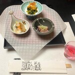 伊豆下田蓮台寺温泉清流荘 - 前菜と食前酒