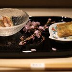 江戸前 鮨 服部 - 毛蟹の味噌和え、煮凝り