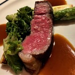 au deco - 茨城県産の牛のランプ　あっさりとした赤身肉ですがお肉の美味しさがはっきりと感じられます♪