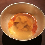 Amuse：白アスパラガス 雲丹