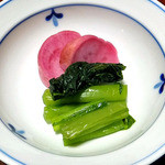 Aduma Ya Ryokan - 夕食「漬物（温海かぶ漬け＆野沢菜漬け）」