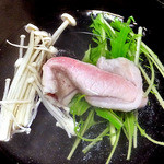 Aduma Ya Ryokan - 夕食「あつみ豚のしゃぶしゃぶ」