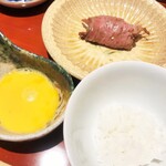 銀座 しのはら - お肉+たまごかけご飯に