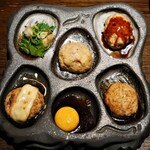 toritosakanatoumaisakeumisuzume - おろしポン酢、塩、辛味噌ダレ、チーズ、特製ダレ
