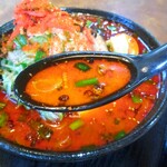 Ramen Senka - ニラとか唐辛子とかラー油たっぷりスープ