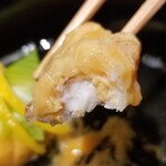 馳走 啐啄一十  - (08)炭火焼き真鯛(愛媛県来島海峡産、4kg雄、3日寝かせ)
      産卵期は春～初夏、旬は秋～晩冬
      釣り込んだ来島海峡の真鯛は地海老や小蟹を食べているので旨みが深い
      炭火焼きだと薫りも旨みも半端無い！