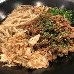 創作麺工房 鳴龍 - 肉味噌、フライドオニオン