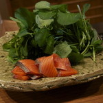 魚菜料理 縄屋 - 鱒とクレソン