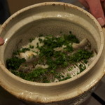 魚菜料理 縄屋 - 窯の中の御飯