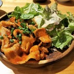 酒場食堂 もんぱち 坂ノ上 - 料理写真:豚バラとキノコの豆板醤炒め おかずのみ