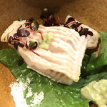 紫竹 葵湖 - お造りに山葵とお塩を…