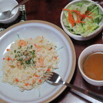 茶房虹の村陶苑 - エビピラフ