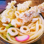 カマ喜ri - かけうどん小300円 とりちく250円