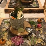 Crear Bacchus - 茨城産有機野菜のバーニャガウダ風