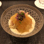 Mitsuki - 湯葉とうすい豆　松葉蟹と雲丹 柑橘ジュレかけ