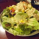 秋葉家 - 蒸し鶏と豆腐のサラダ