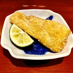 銀座 しのはら - 八寸のお盆に乗らなかった一品。筍は天婦羅が多いが、こちらはフライで。