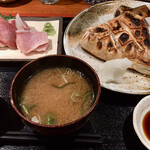 めしの助 - ぶりかま塩焼きと刺身定食