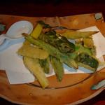 庵 - 林神龍　KUZUSHI割烹　庵　春野菜の天麩羅