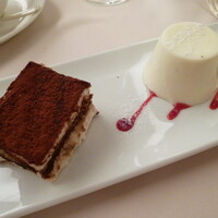 イタリア料理 Trattoria Mezzanino - ティラミスとパンナコッタ
