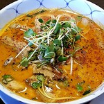 ラーメン四天王 - とんこつ赤味噌チャーシュー+玉子②