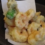 手挽きそば 一心 - きました〜！天ぷらですよ♪