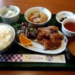 Kanza Cafe - 日替わりランチの鶏の唐揚げ(甘酢) 税込700円