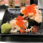 寿司 魚がし日本一 - カニといくらのドカ盛り440円(2ヶ、税込)