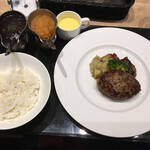 東洋軒 - おすすめ洋食セット国産牛ハンバーグステーキ和風おろしソース