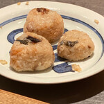 もちづき - 残った鰻ご飯はおにぎりに